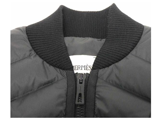Hermès Hermes Clou de Selle Quilting Down Vest 34 Nero - vista 7