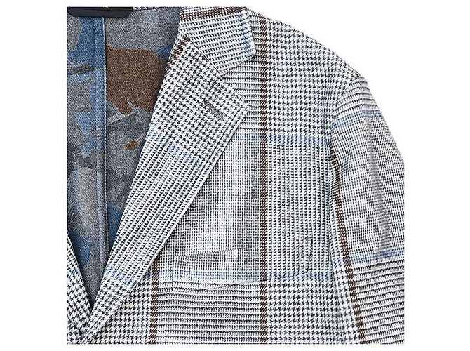 Giacca sartoriale Hermès 46 in lana, seta e cashmere Marrone - vista 2