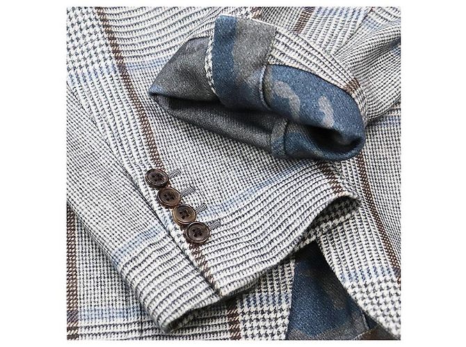 Giacca sartoriale Hermès 46 in lana, seta e cashmere Marrone - vista 5