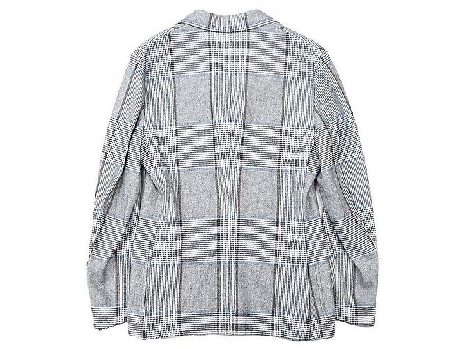 Giacca sartoriale Hermès 46 in lana, seta e cashmere Marrone - vista 6