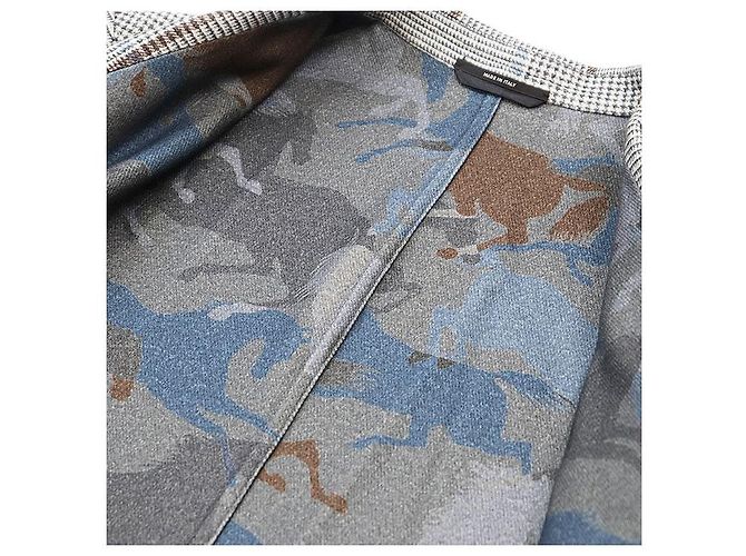 Giacca sartoriale Hermès 46 in lana, seta e cashmere Marrone - vista 9