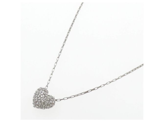 Autre Marque Collar de oro blanco Au750 y diamantes Plata - vista 2