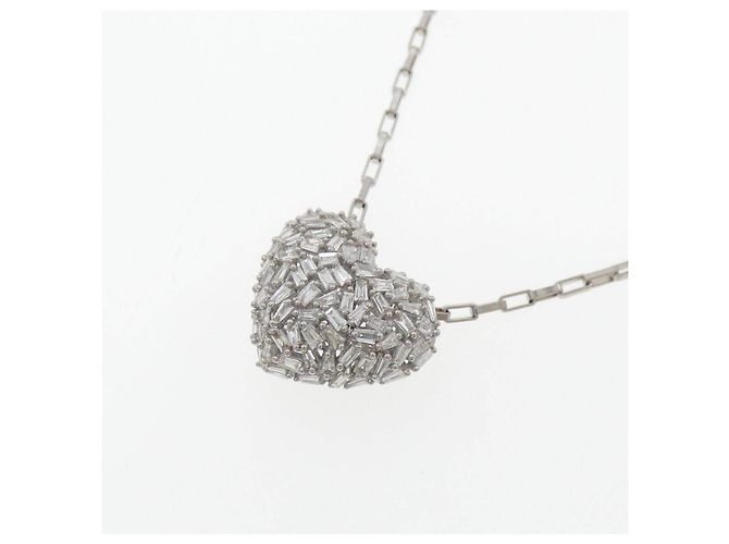 Autre Marque Collar de oro blanco Au750 y diamantes Plata - vista 3