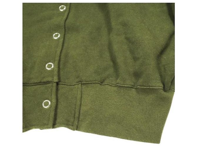 Autre Marque WILLFULLY top in felpa di cotone corto con bottoni 3way / 2way Verde Verde oliva - vista 4