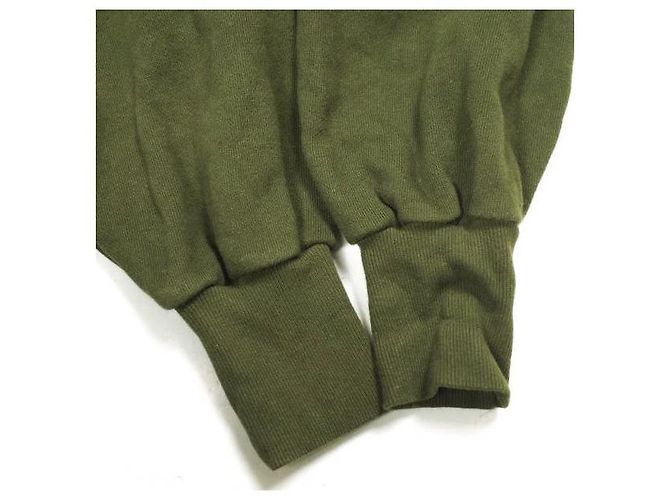 Autre Marque WILLFULLY top in felpa di cotone corto con bottoni 3way / 2way Verde Verde oliva - vista 5