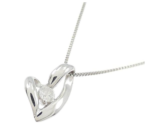 Autre Marque Diamantenhalskette PT900 PT850 Silber - Ansicht 3