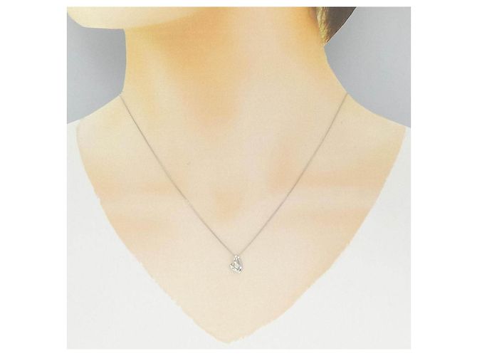 Autre Marque Diamantenhalskette PT900 PT850 Silber - Ansicht 6