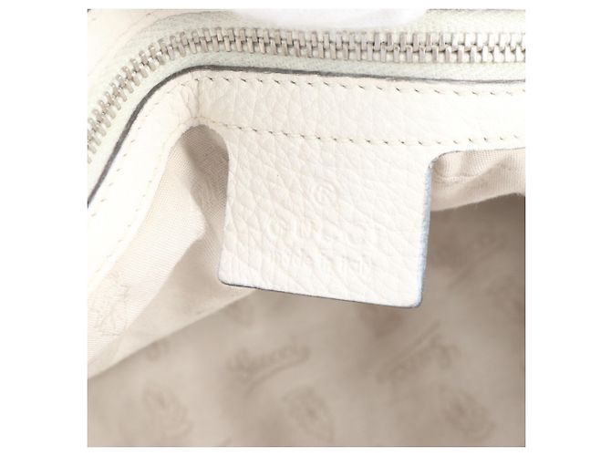 Gucci Bamboo Leder-Tote-Bag Weiß - Ansicht 9