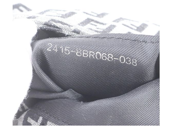 Fendi FF Zucchino Leder Schulter-Tote-Bag Schwarz - Ansicht 9