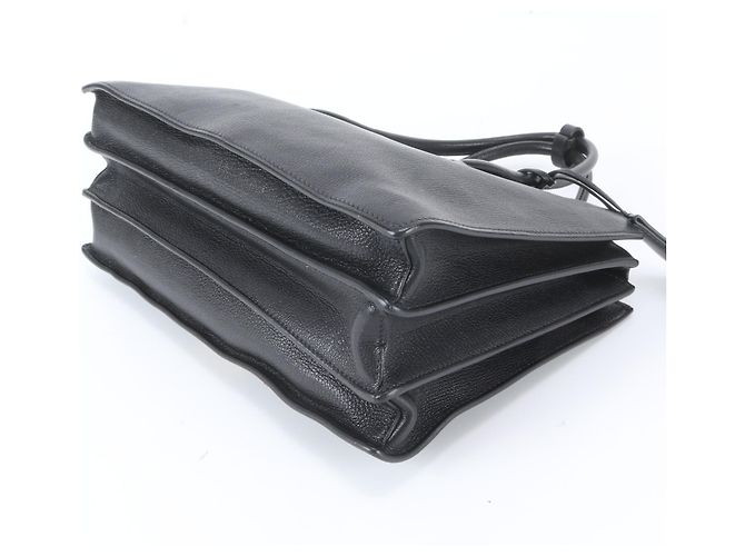 Borsa Tote Miu Miu in pelle Madras Nero - vista 4