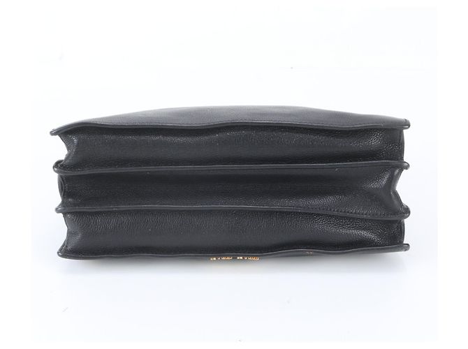 Borsa Tote Miu Miu in pelle Madras Nero - vista 6