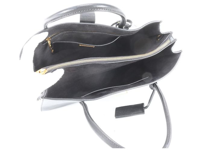 Borsa Tote Miu Miu in pelle Madras Nero - vista 7