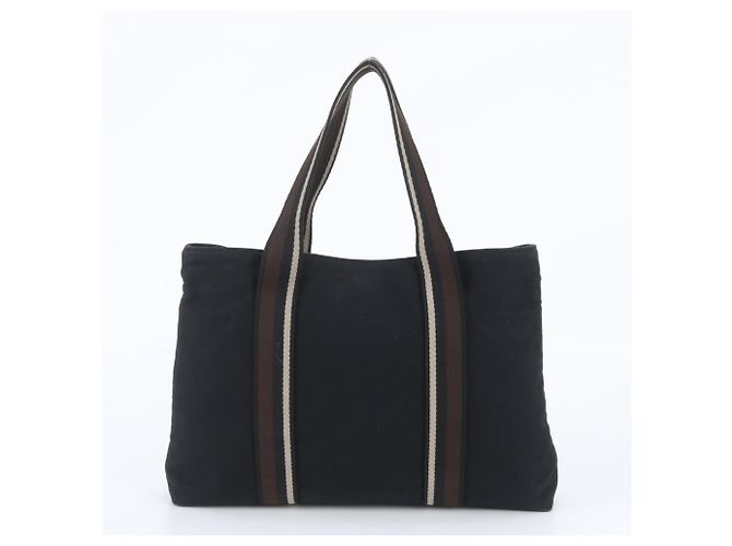 Hermès Sac cabas en cuir Hermes Troca Horizontal MM Noir - vue 3