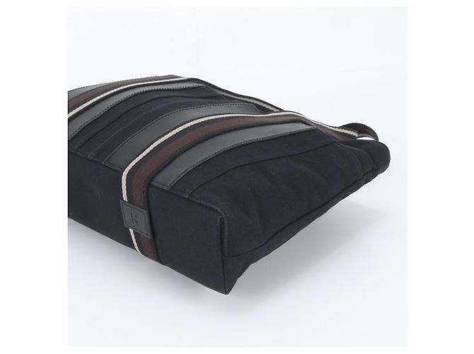 Hermès Sac cabas en cuir Hermes Troca Horizontal MM Noir - vue 4