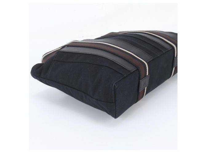 Hermès Sac cabas en cuir Hermes Troca Horizontal MM Noir - vue 5