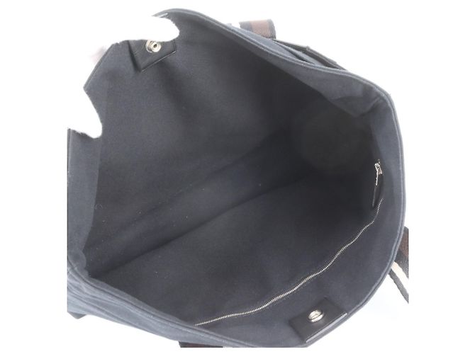 Hermès Sac cabas en cuir Hermes Troca Horizontal MM Noir - vue 7