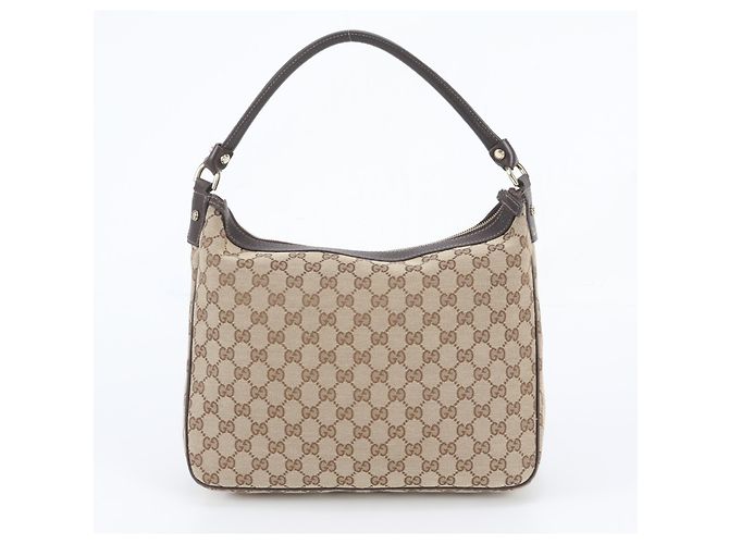 Borsa a tracolla Gucci GG Canvas Abbey in pelle Marrone - vista 3