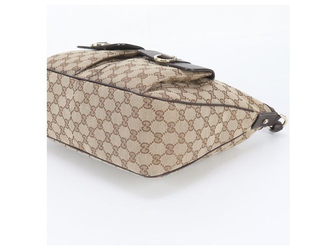 Borsa a tracolla Gucci GG Canvas Abbey in pelle Marrone - vista 4