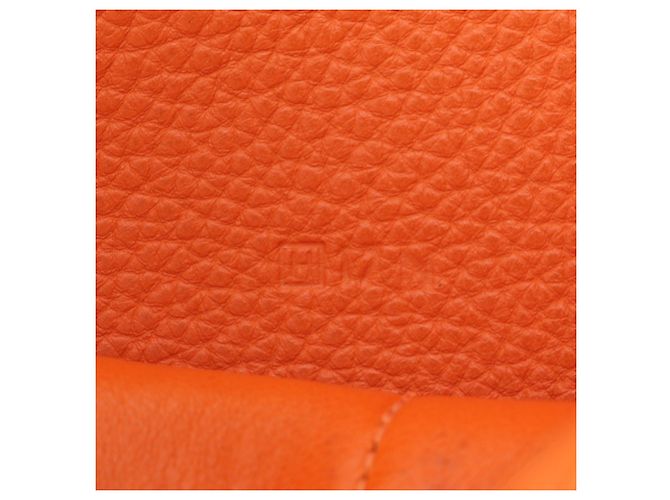 Hermès Portafoglio lungo in pelle Hermes Dogon Duo GM Arancione - vista 12