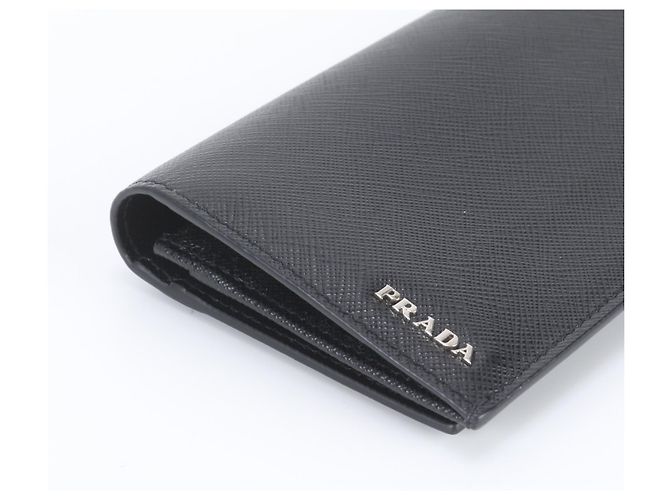 Cartera larga bi-fold de piel Saffiano Prada Negro - Ansicht 4