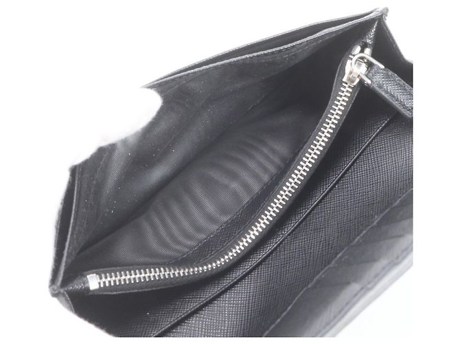 Cartera larga bi-fold de piel Saffiano Prada Negro - Ansicht 8