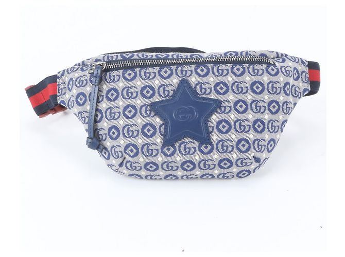 Borsa a tracolla 2-Way in pelle per bambini Gucci GG Logo Blu - vista 2