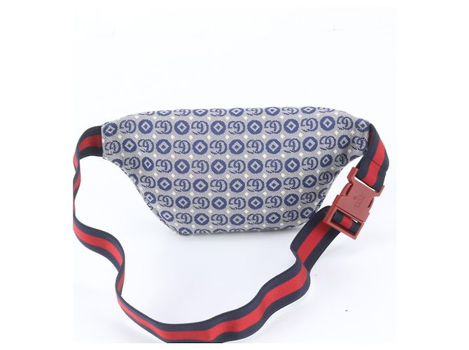 Borsa a tracolla 2-Way in pelle per bambini Gucci GG Logo Blu - vista 4