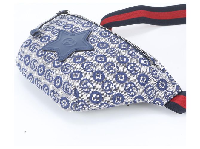 Borsa a tracolla 2-Way in pelle per bambini Gucci GG Logo Blu - vista 5