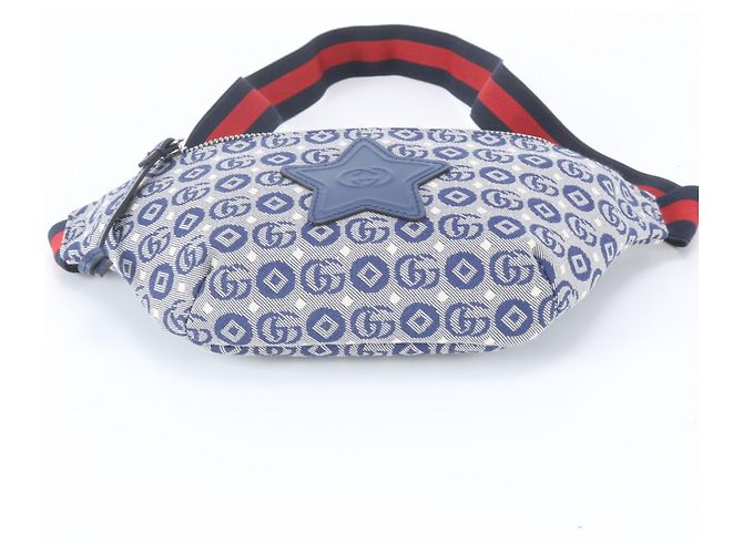 Borsa a tracolla 2-Way in pelle per bambini Gucci GG Logo Blu - vista 7