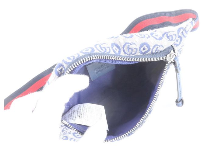 Borsa a tracolla 2-Way in pelle per bambini Gucci GG Logo Blu - vista 8