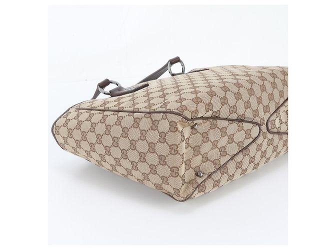 Gucci GG Canvas Leder Tote Bag Beige - Ansicht 5