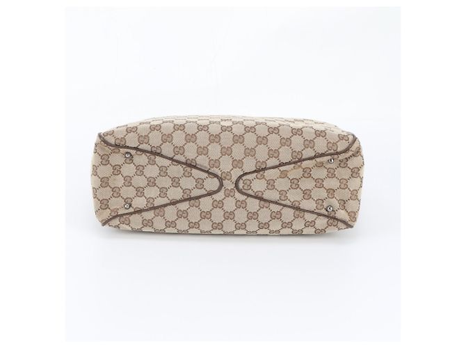 Gucci GG Canvas Leder Tote Bag Beige - Ansicht 6