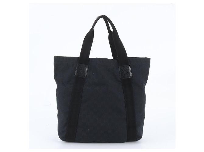 Borsa Tote Gucci in tela GG e pelle Nero - vista 3