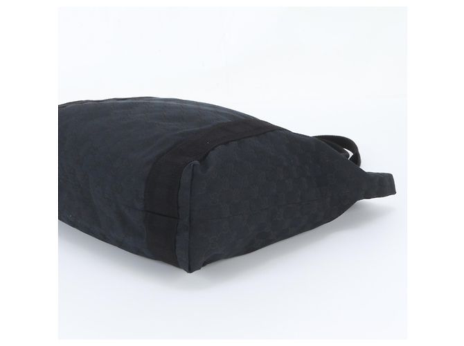 Borsa Tote Gucci in tela GG e pelle Nero - vista 4