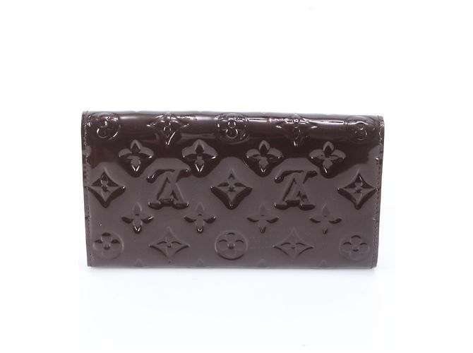 Louis Vuitton Monogram Vernis Portefeuille Sarah Amarante Long Wallet Bordò - vista 2