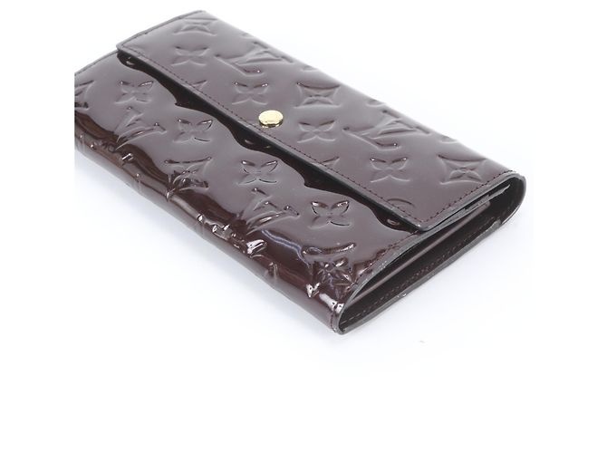 Louis Vuitton Monogram Vernis Portefeuille Sarah Amarante Long Wallet Bordò - vista 3