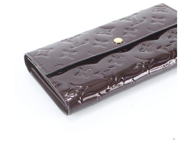 Louis Vuitton Monogram Vernis Portefeuille Sarah Amarante Long Wallet Bordò - vista 4