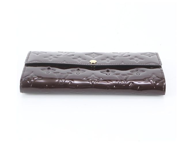 Louis Vuitton Monogram Vernis Portefeuille Sarah Amarante Long Wallet Bordò - vista 5