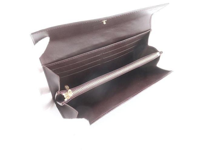 Louis Vuitton Monogram Vernis Portefeuille Sarah Amarante Long Wallet Bordò - vista 6