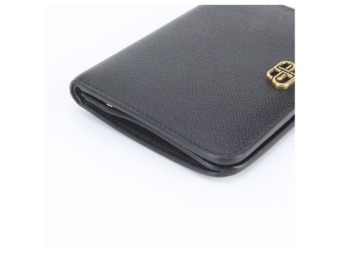 Everyday Cartera bi-fold Balenciaga BB Medium de piel negra Negro - vista 4