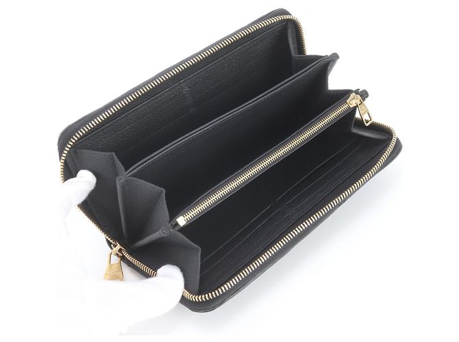 Louis Vuitton Monogram Empreinte Zippy Wallet mit RFID-Schutz Schwarz - Ansicht 6