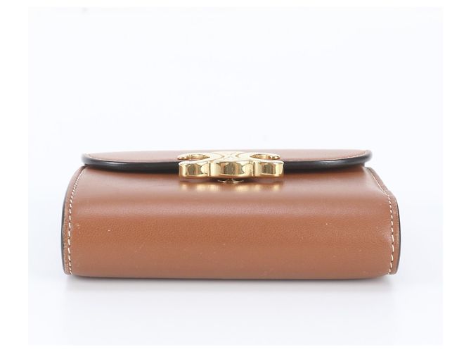 Céline Celine Triomphe Small Flap Wallet Brown - view 5