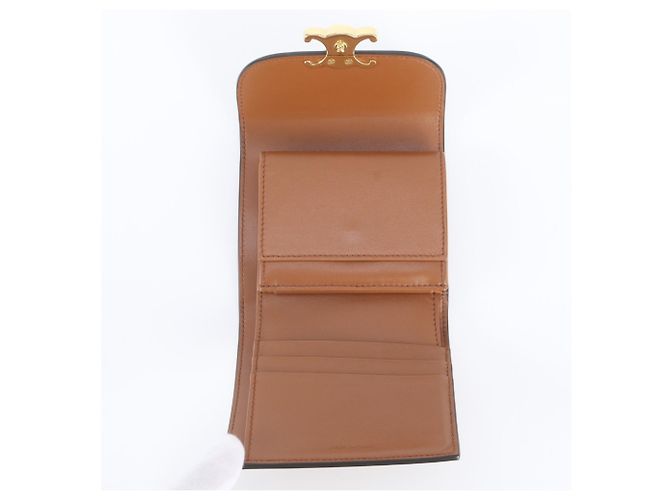 Céline Celine Triomphe Small Flap Wallet Brown - view 6