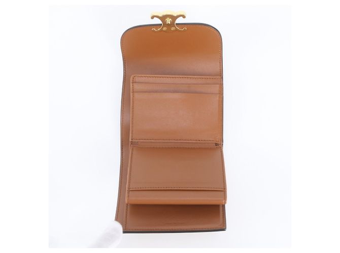 Céline Celine Triomphe Small Flap Wallet Brown - view 7