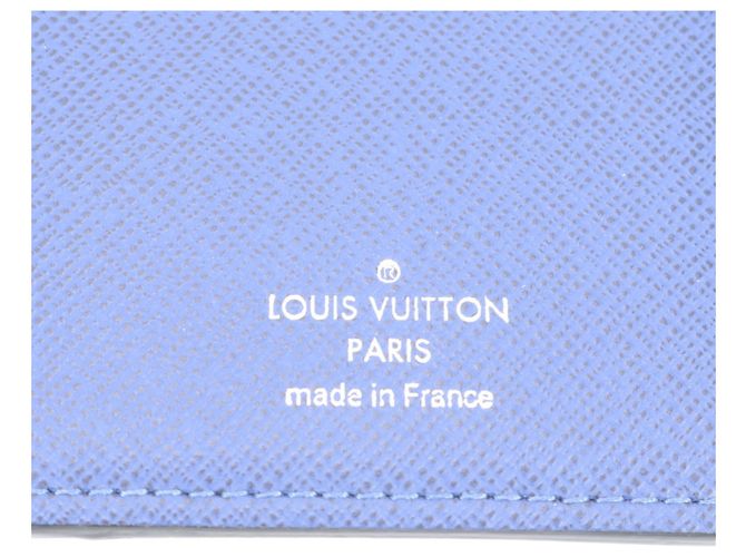 Louis Vuitton RFID-Protected Taigarama Portefeuille Brazza Long Wallet Blue - view 8