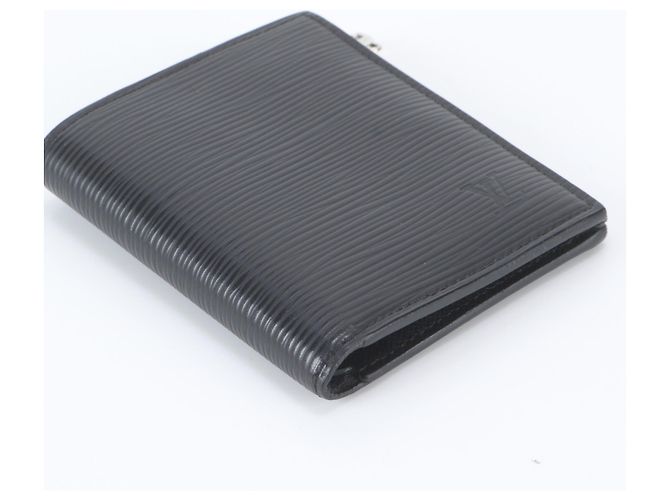 Louis Vuitton Epi Portefeuille Smart Leather Bi-fold Wallet Nero - vista 3