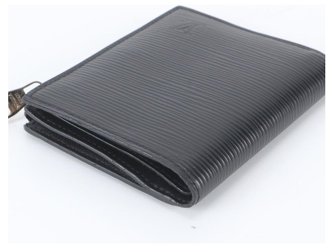 Louis Vuitton Epi Portefeuille Smart Leather Bi-fold Wallet Nero - vista 4