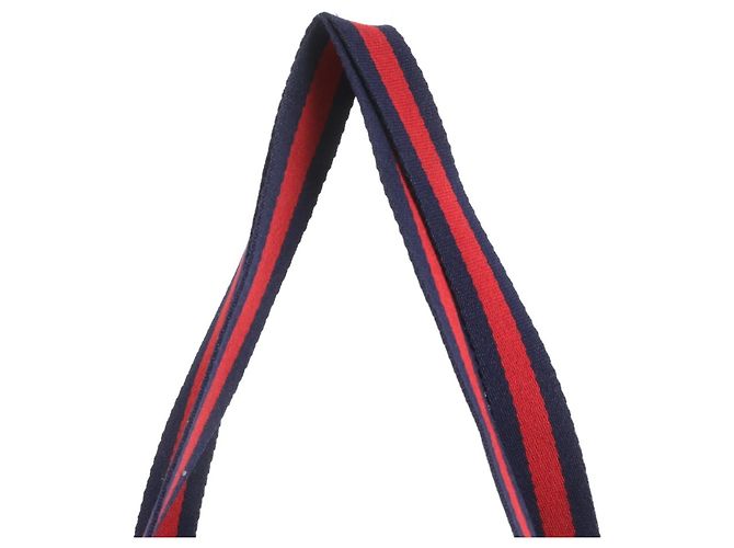 Gucci GG Supreme Sherry Line Leder Tote Bag Marineblau - Ansicht 2