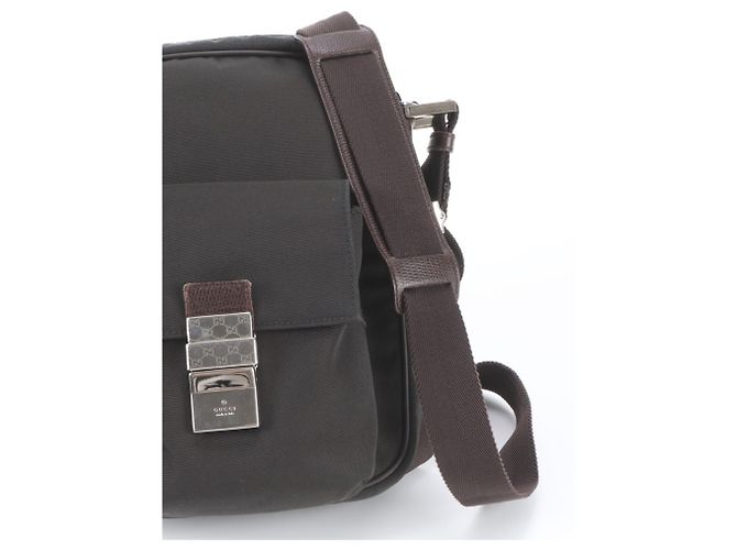 Borsa a tracolla Gucci in pelle marrone - vista 2