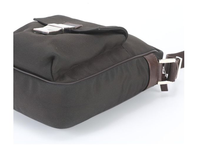 Borsa a tracolla Gucci in pelle marrone - vista 4